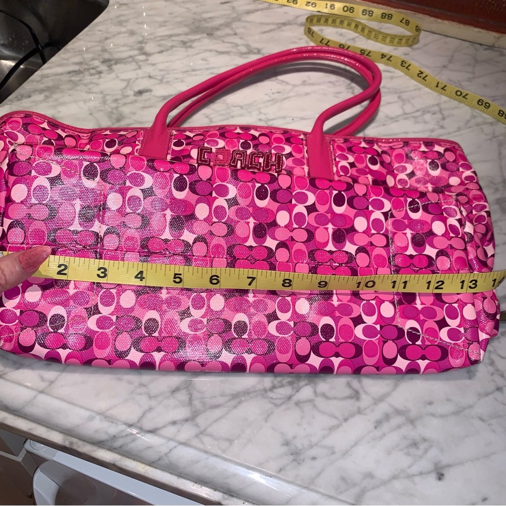 💕COACH POPPY TOTE💕BEAUTIFUL BRIGHT HANDBAG💕SUPER CLEAN!! - Picture 11 of 13